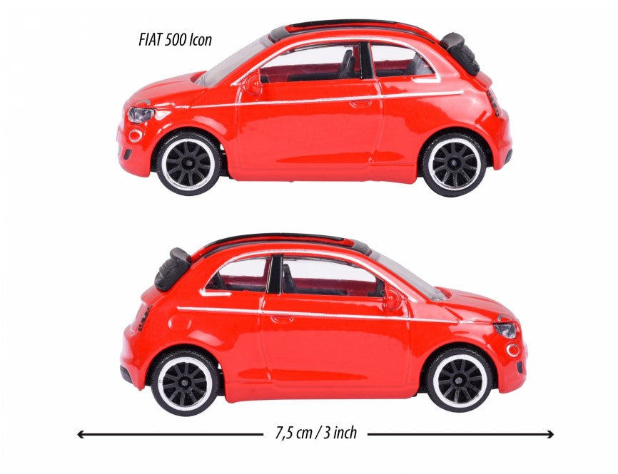 Fiat 500 Icon: Street Cars - Red 1:64 | Majorette
