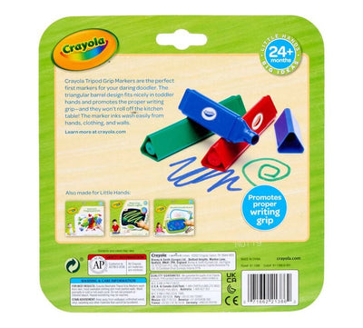 Washable Tripod Grip Markers, 8 Count | Crayola by Crayola, USA Art & Craft