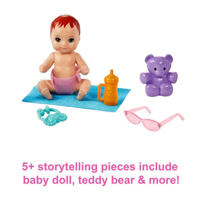 Barbie Skipper Babysitters Inc. Doll & Purple Stroller Playset, | Barbie®