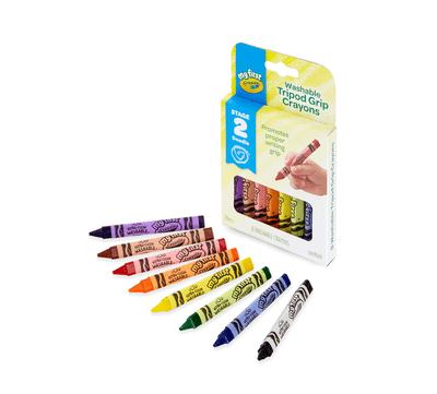 My First Crayola Washable Tripod Grip Crayons, 8 count | Crayola