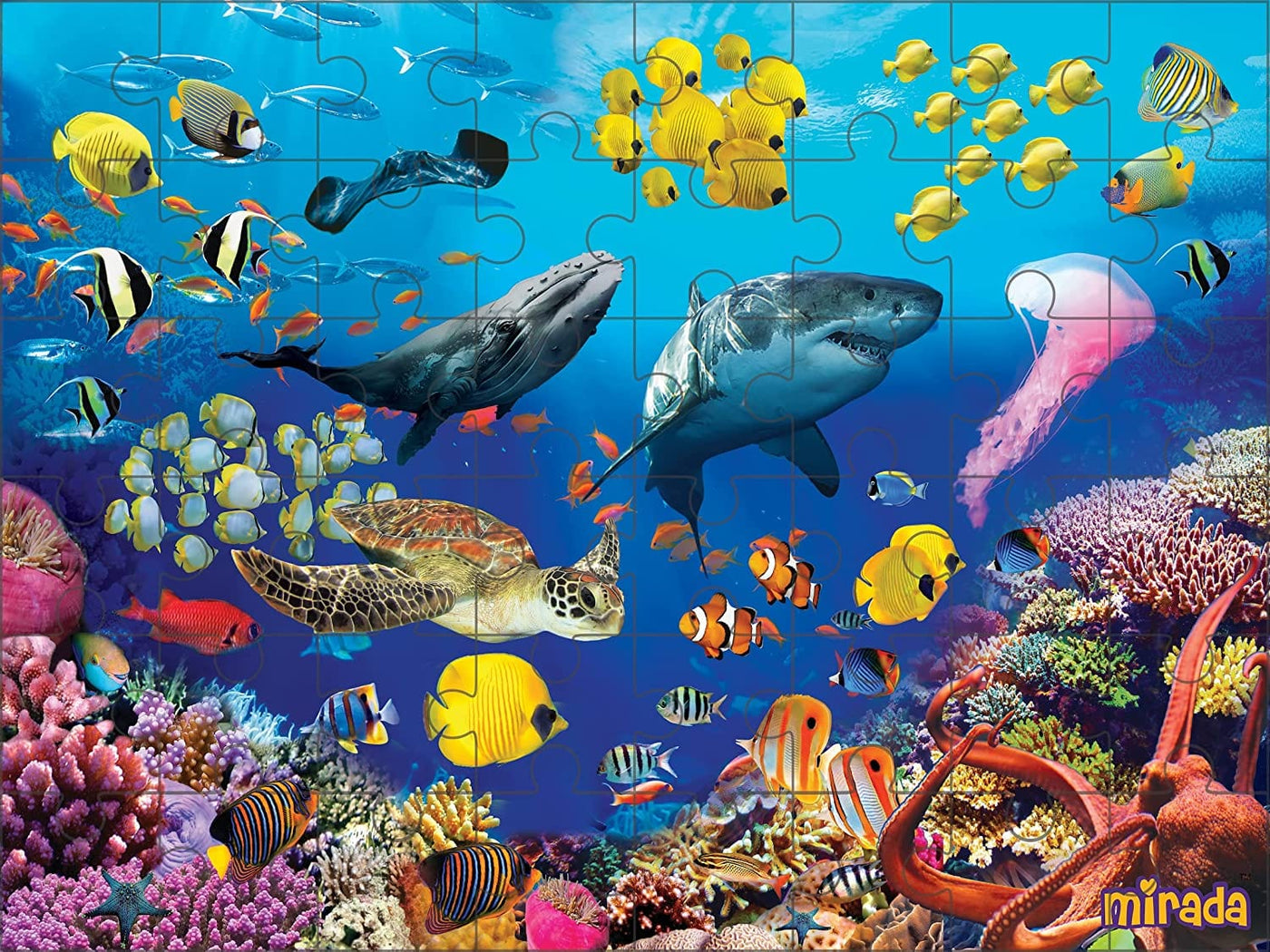 Under The Ocean: Giant Floor Puzzle - Glow In The Dark | Mirada by Mirada, India Toys