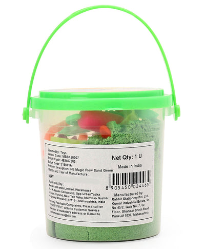 Magic Sand with Moulds: Green - 500 gm | Youreka
