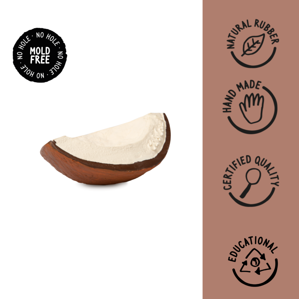 Coco The Coconut Natural Rubber Teether | Oli & Carol