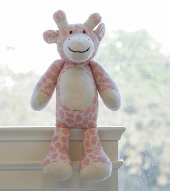 Tall Giraffe: Soft Toy For Kids - Bubblegum Pink & Ivory | Pluchi