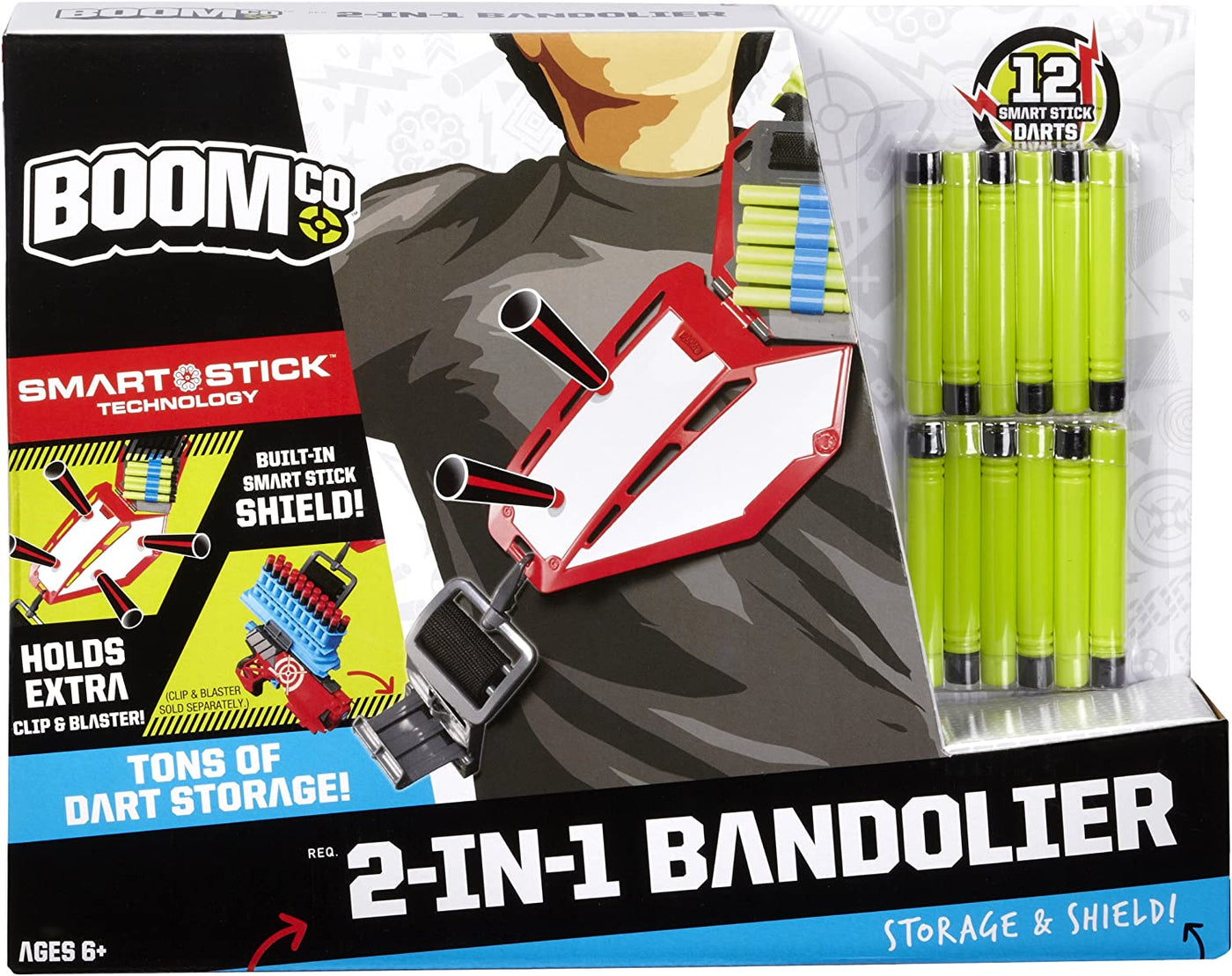 Boomco Toy 2 in 1 Bandolier - Smart Stick Storage and Shield |  Mattel Toys