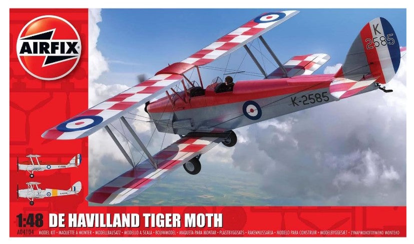De Havilland DH82a Tiger Moth Scale Model Kits (1:48) | Airfix