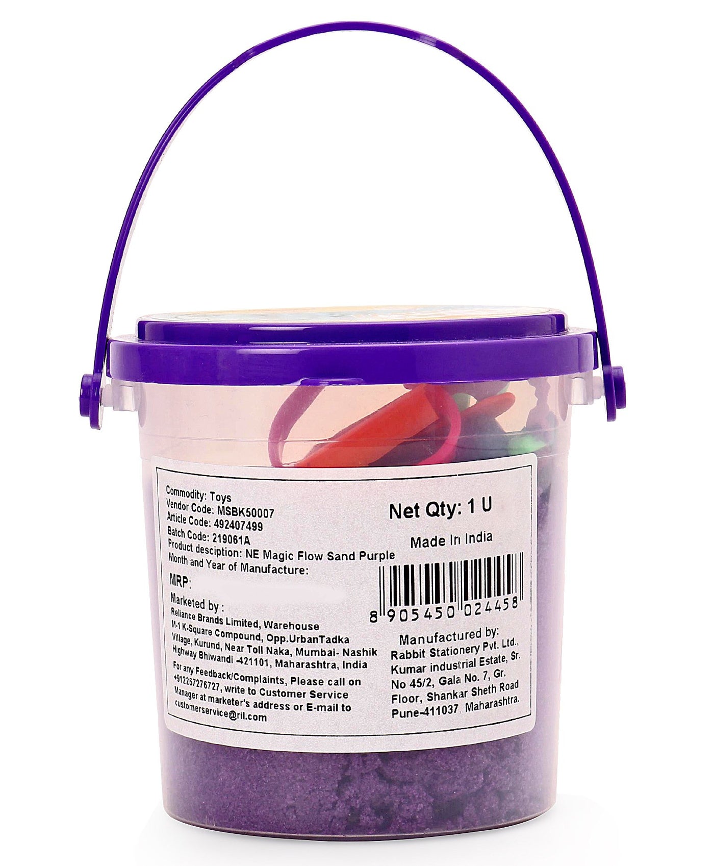 Magic Sand with Moulds Purple - 500 gm | Youreka
