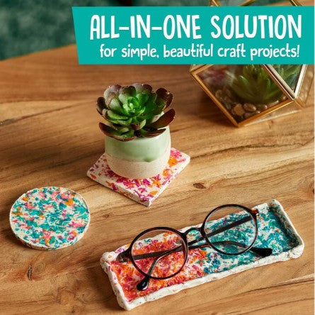 Craft Confetti Coasters & Dish - Craft Kit | Crayola