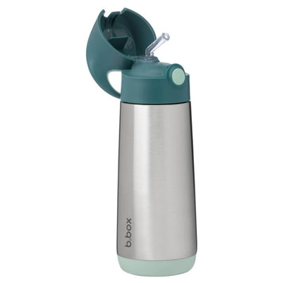 Insulated Straw Sipper: Water Bottle 500ml - Emerald Forest Green | B.Box