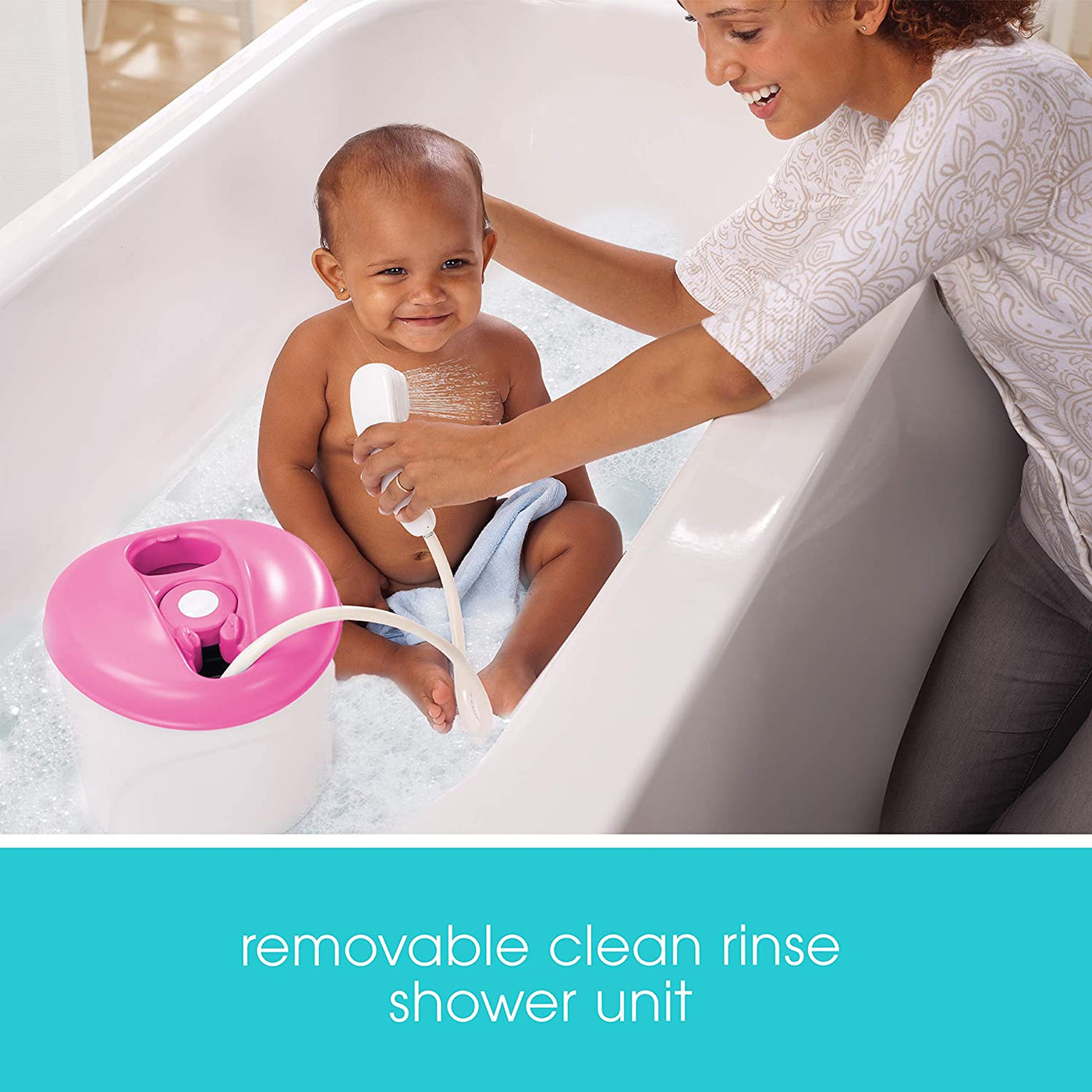 Newborn-to-Toddler Bath Center & Shower (Pink) | Summer Infant