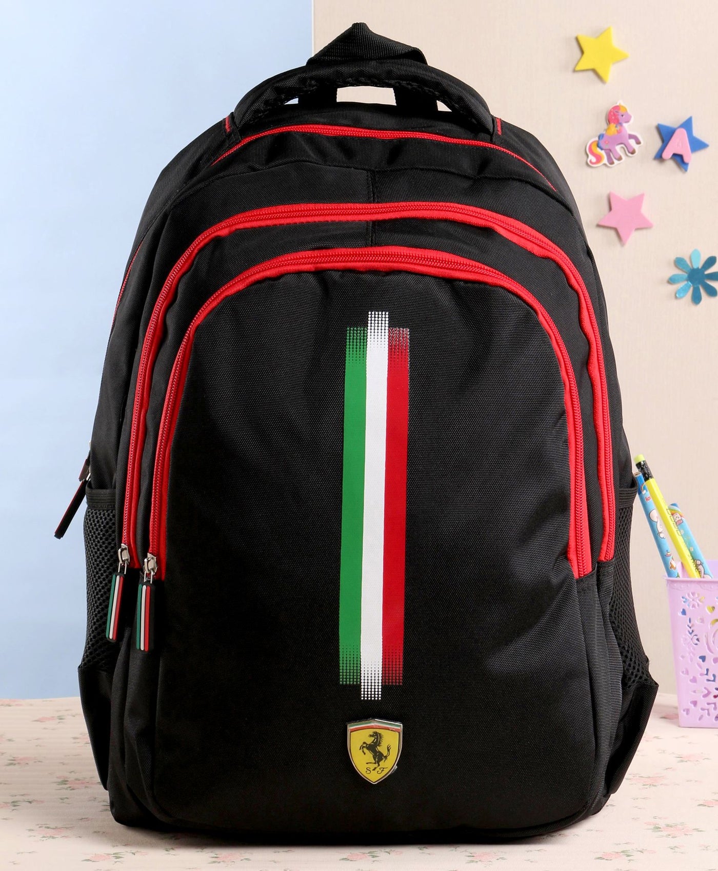 Ferrari Classic Style School Bag -Backpack (19 Inches) | Simba