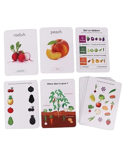 Fruits and Vegetables: 4 in1 Wipe and Clean - Flash Cards | Kyds Play by Kyds Play Book