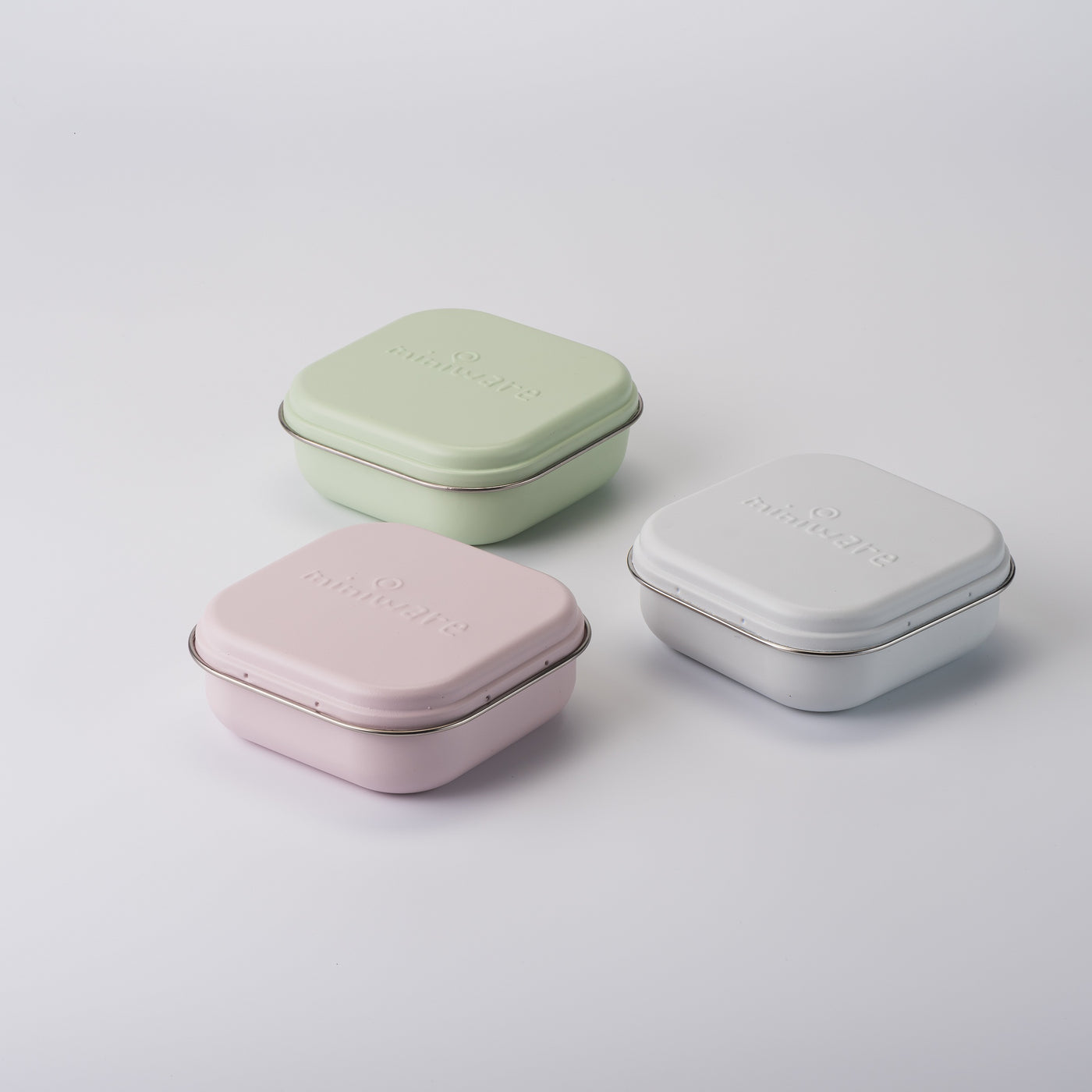 Bento Lunch Box with 2 silipods - White | Miniware