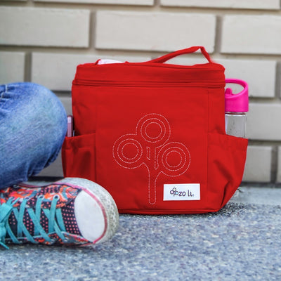 NOM NOM Insulated Lunch Bag - Red | ZoLi