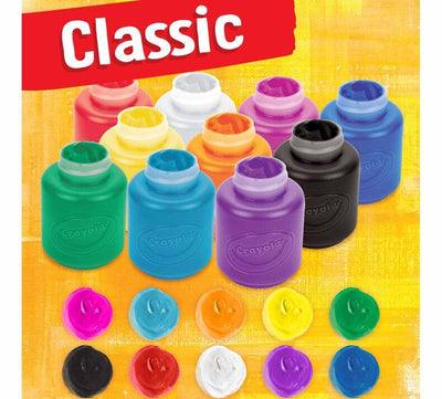 Washable Project Paint: 10 Classic Colours | Crayola by Crayola, USA Art & Craft