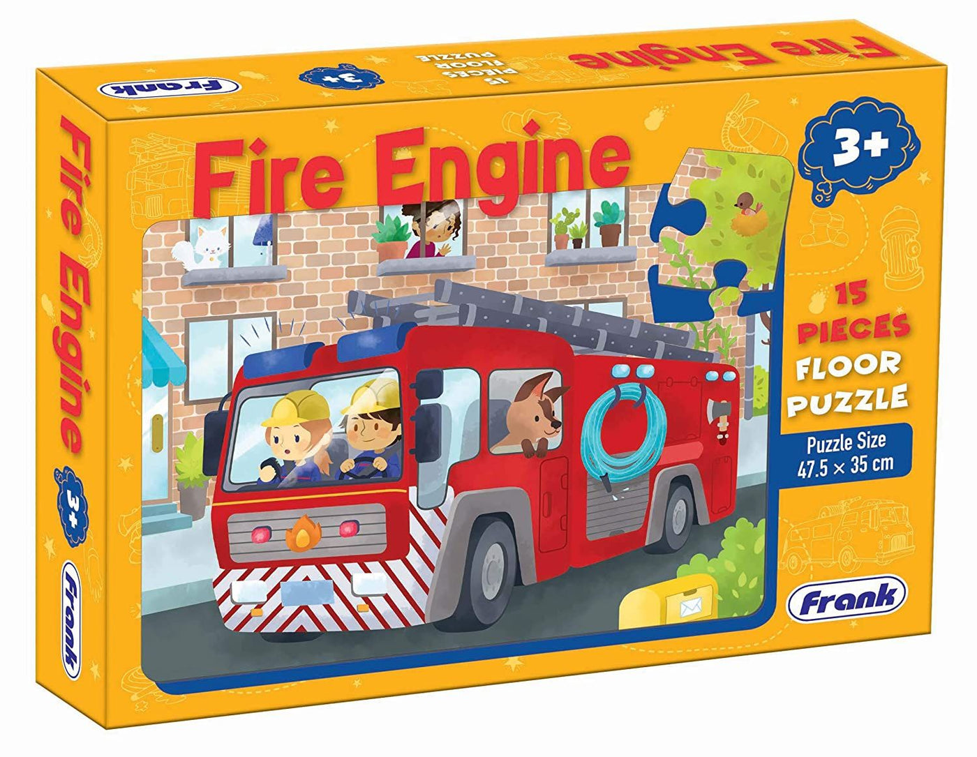 Fire Engine - 15 PCS Floor Puzzle | Frank