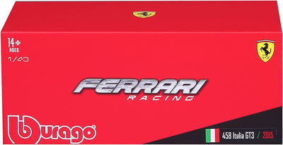 Ferrari Racing 458 Italia GT3 2015- Die-Cast Scale Model (1:43) | Bburago