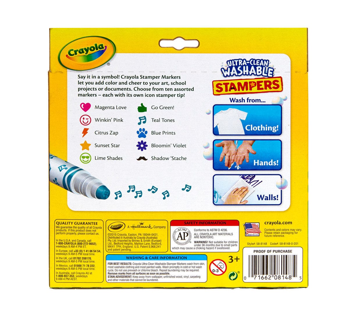 Ultra Clean Stamper Markers, 10 Count | Crayola by Crayola, USA Art & Craft