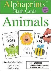 Alphaprints: Wipe Clean Flash Cards Animals