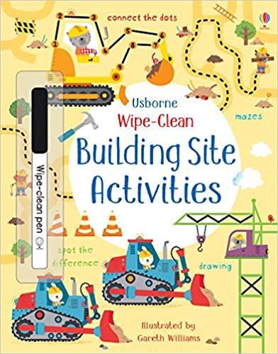 Building Site Activities - Wipe and Clean - Paperback | Usborne