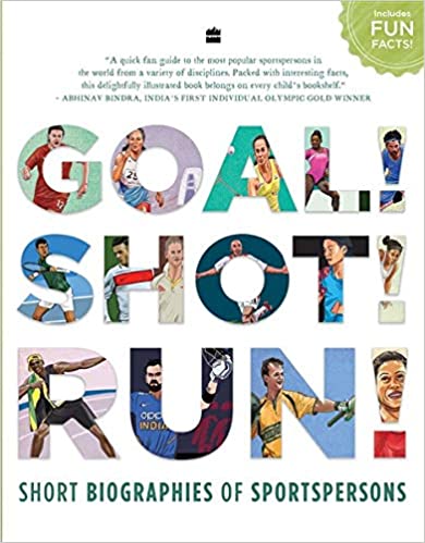 Goal! Shot! Run!: Short Biographies of Sportspersons Paperback – Illustrated - Krazy Caterpillar 