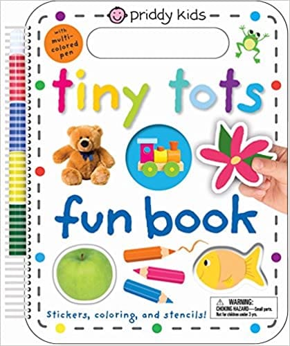 Tiny Tots Fun Book | Stickers, Coloring, and Stencils! Priddy Kids