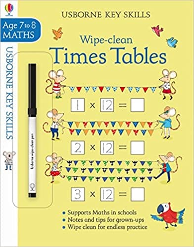 Times Tables - Wipe and Clean - Paperback | Usborne by Usborne Books UK Book