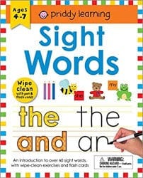 Wipe Clean Workbook: Sight Words - Illustrated by Priddy Books Book