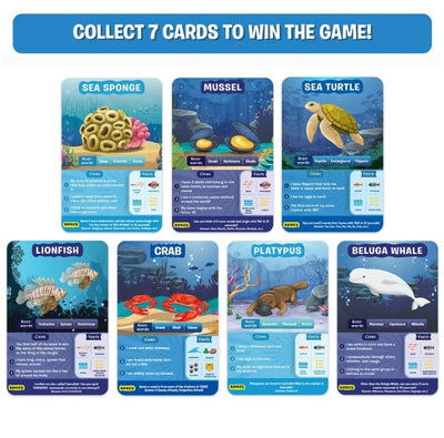 Guess in 10: Underwater Animals - Trivia card game | Skillmatics