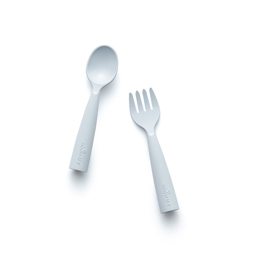 Cutlery Fork & Spoon Set - Blue | Miniware