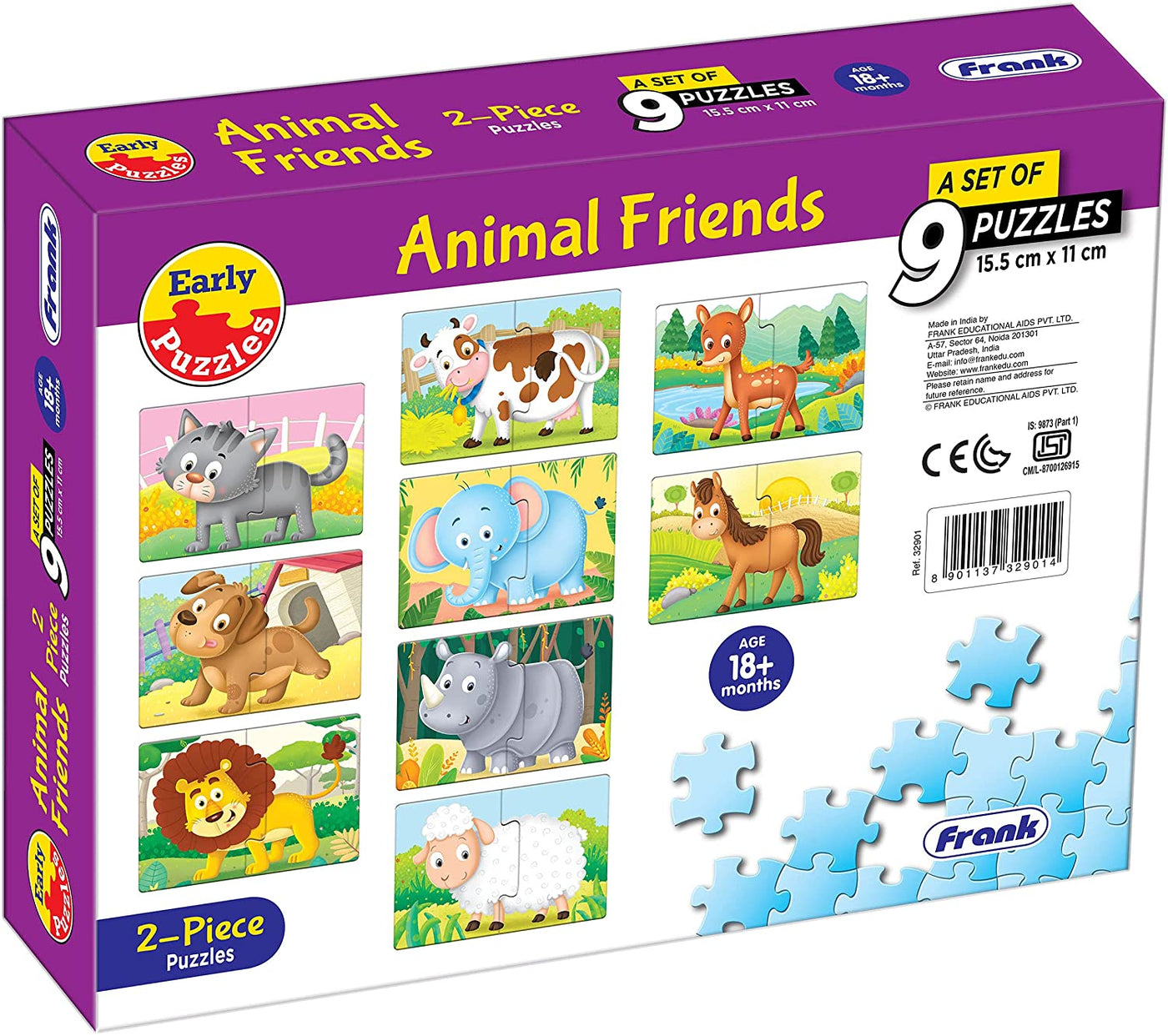 Animal Friends - 2 Piece Puzzle | Frank