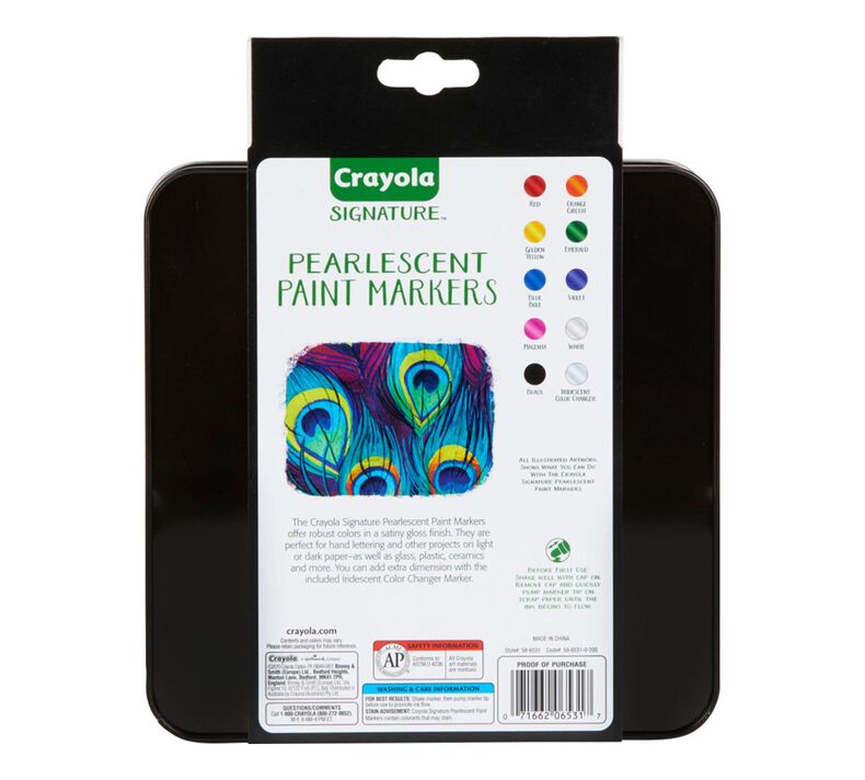 Signature Pearlescent Paint Markers - 10 Count | Crayola