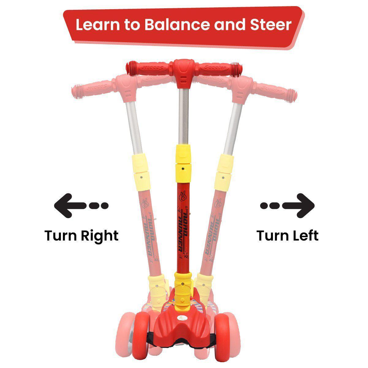 Road Runner Scooter for Kids - The Smart Kick Scooter (Red) | R for Rabbit