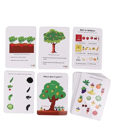 Fruits and Vegetables: 4 in1 Wipe and Clean - Flash Cards | Kyds Play