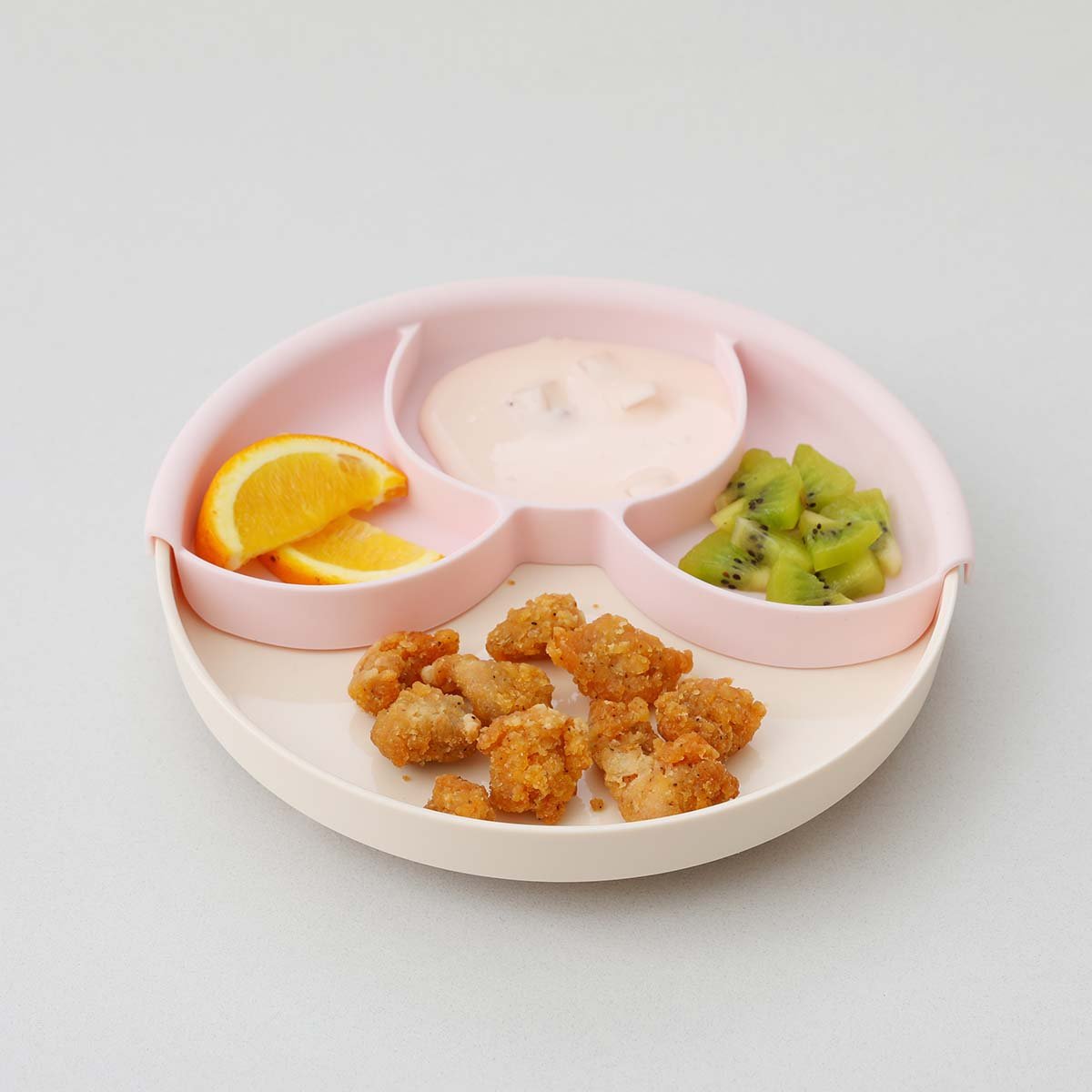 Healthy Meal Plate Set - Grey Pink | Miniware