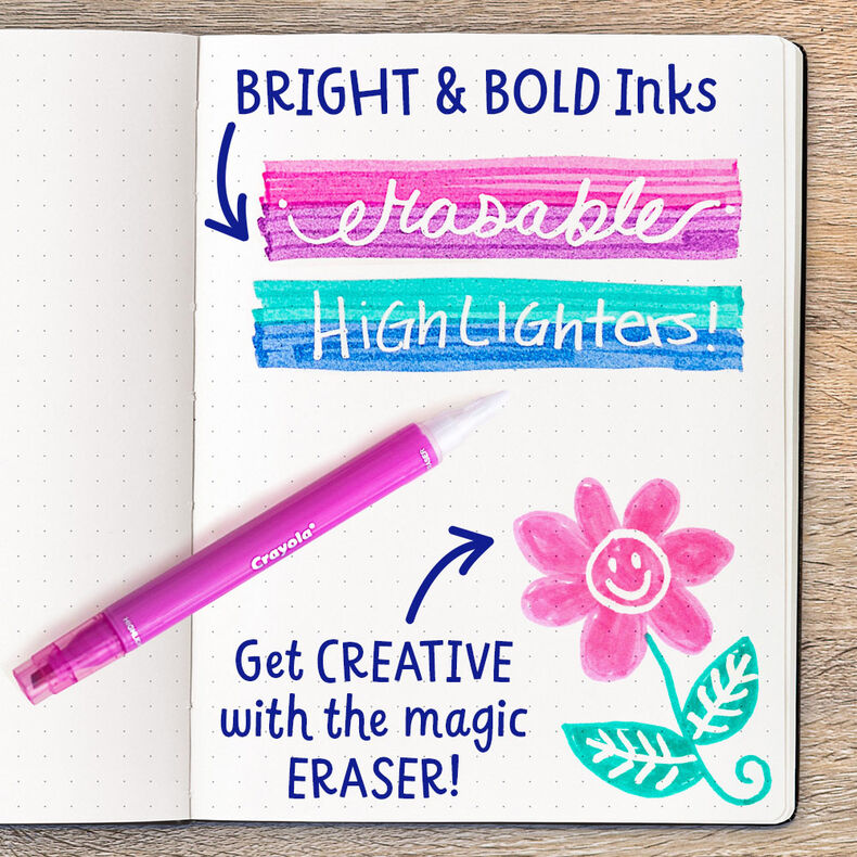 Take Note Erasable Highlighters, 6 Count | Crayola