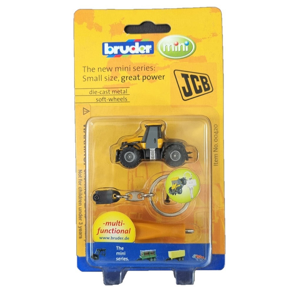 Bruder Die Cast Mini Series :  JCB  Fastrac 3220 with Keyring and Screwdriver