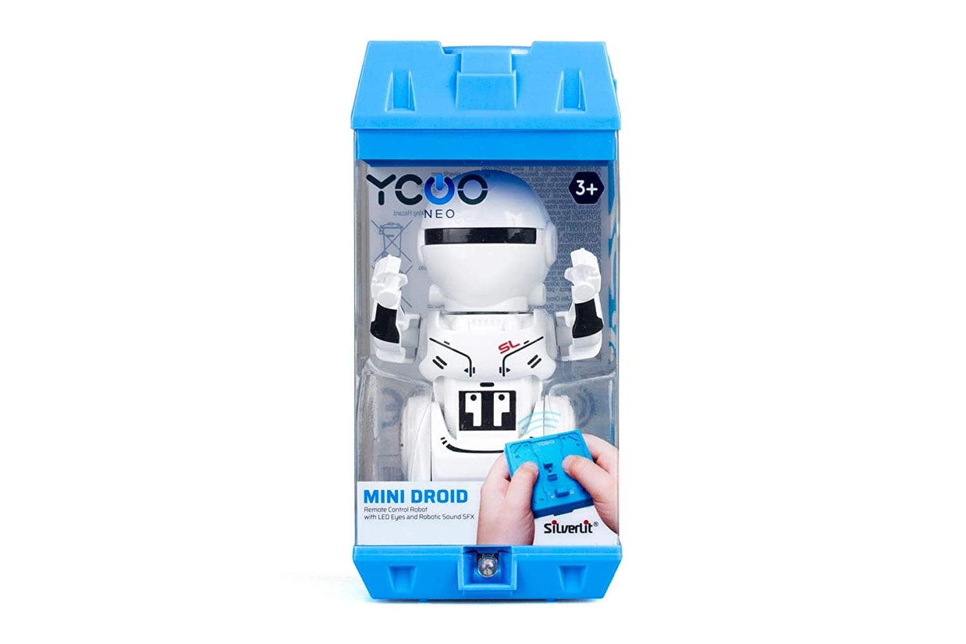 YCOO Mini Droid Remote Control Robot - OP One, Palm Size Remote Control Robot with LED Eyes and Robotic Sound SFX by Silverlit Toys Hong Kong Toy