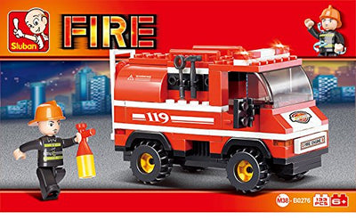 Mini Fire Fighting Truck: Sluban Fire - 133 PCS Bricks | Sluban