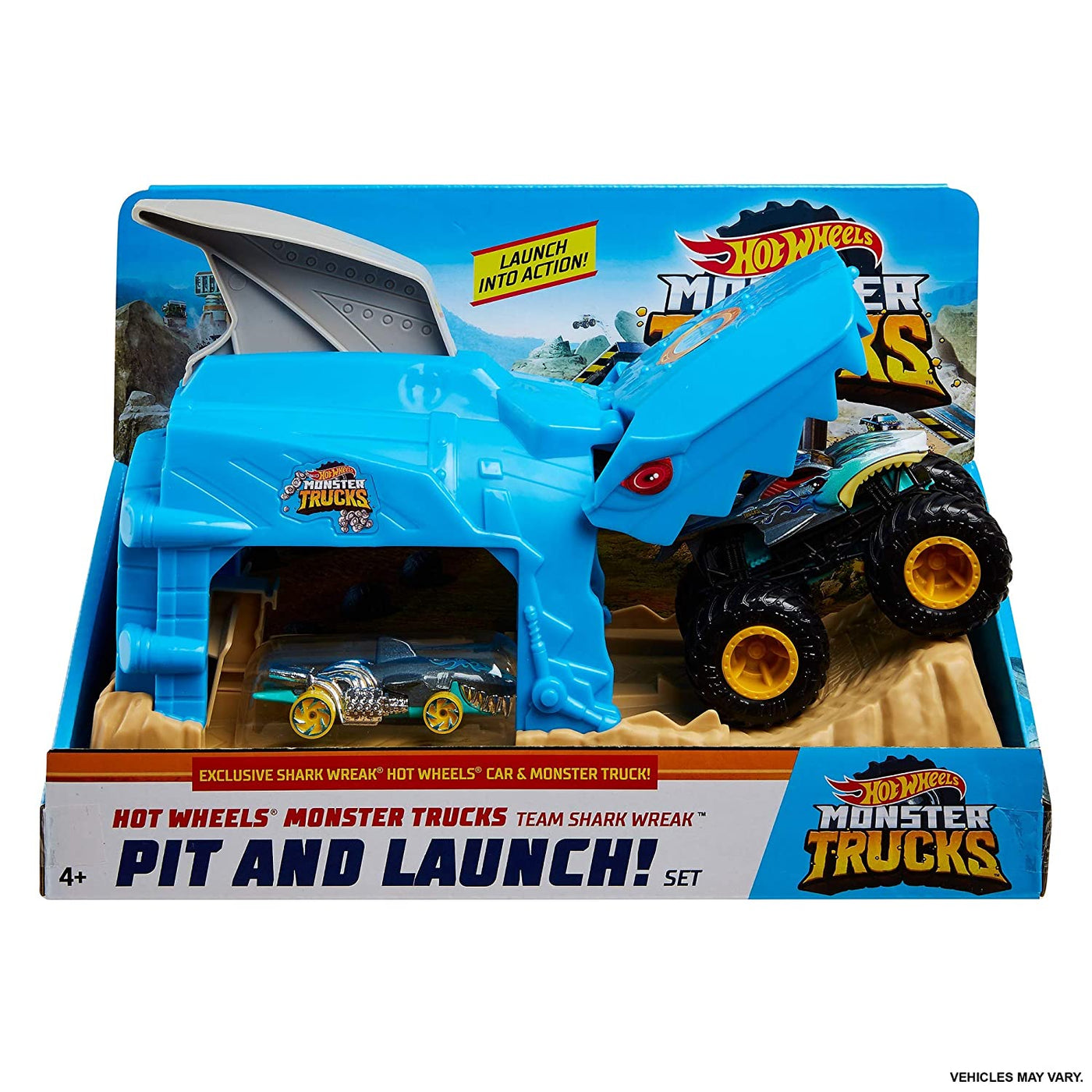 Monster Trucks Shark: Pit And Launch Set | Hot Wheels®