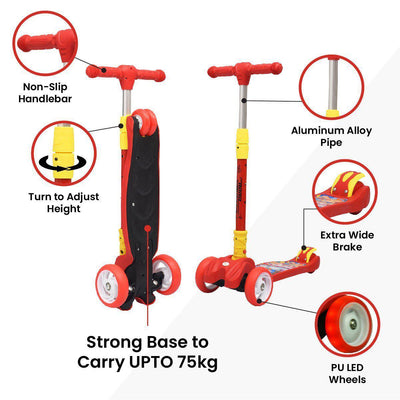 Road Runner Scooter for Kids - The Smart Kick Scooter (Red) | R for Rabbit