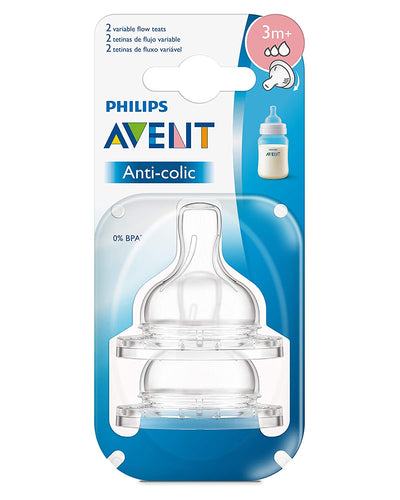 Anti-Colic Teat One Slot Variable Flow - Pack Of 2 (SCF635/27) | Philips Avent
