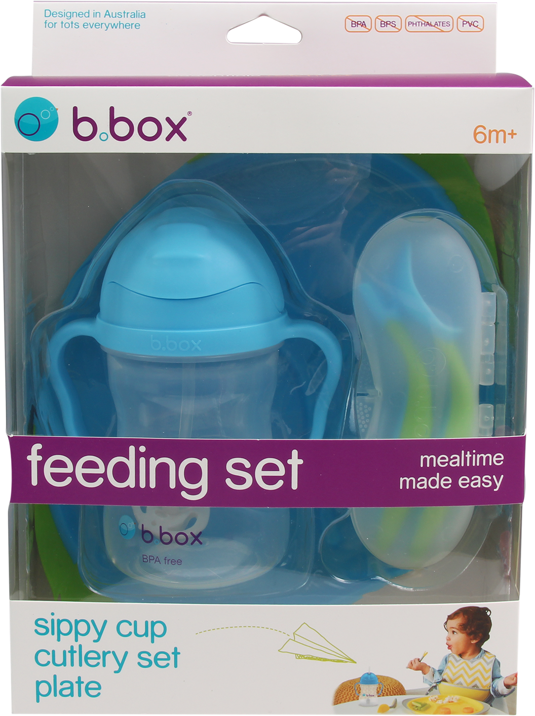 Feeding Set: Ocean Breeze - Blue Green | b.box