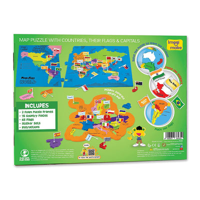 World with Flags & Capitals - Mapology | Imagi Make by Imagi Make Toys