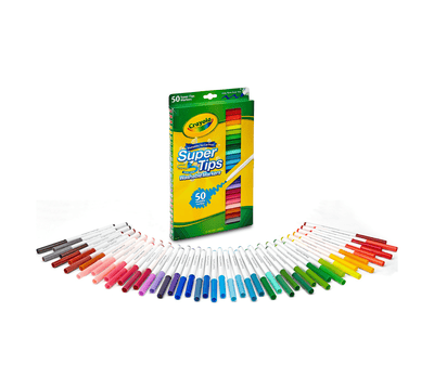 Washable Super Tips Markers, 50 Count | Crayola by Crayola, USA Art & Craft