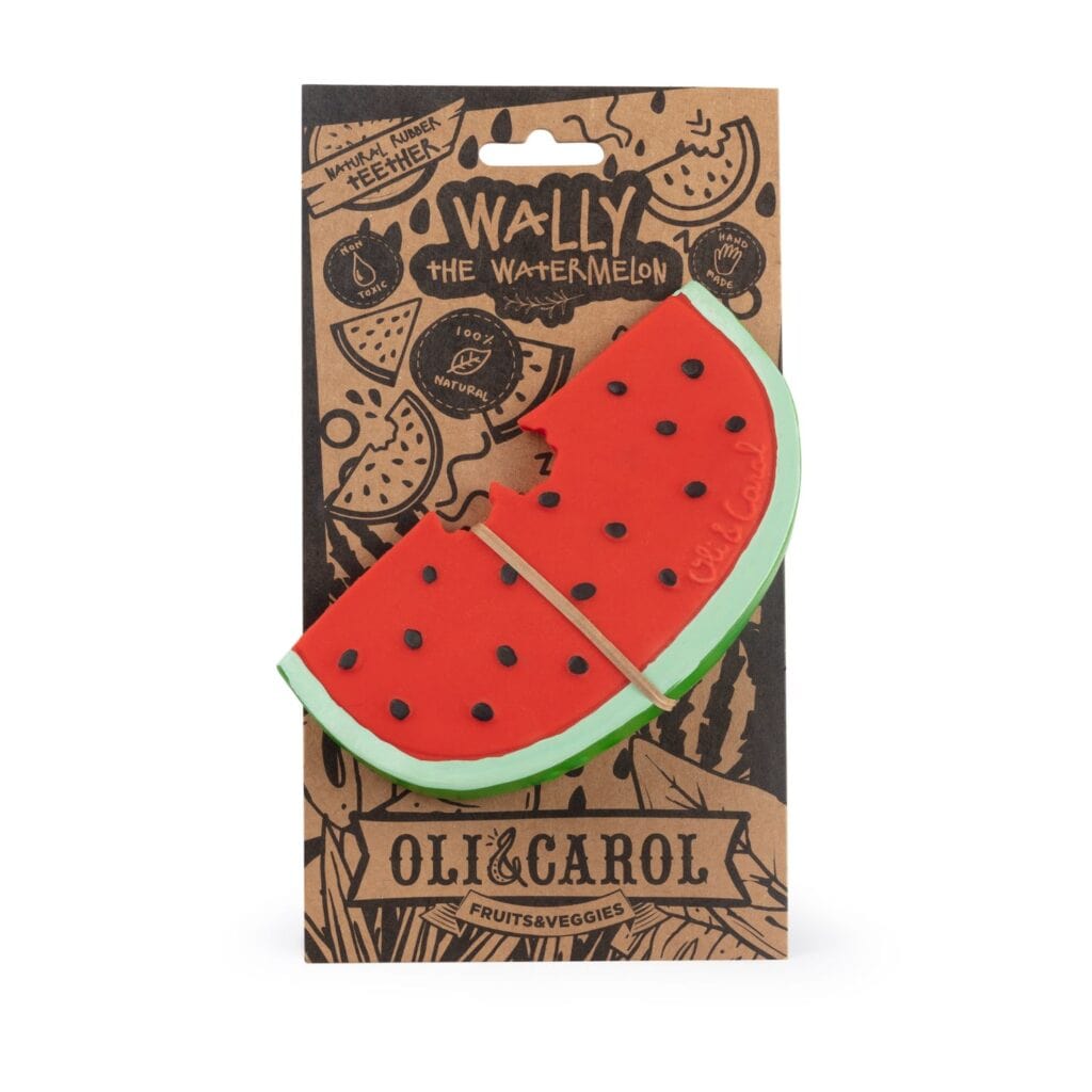 Wally The Watermelon Natural Rubber Teether | Oli & Carol