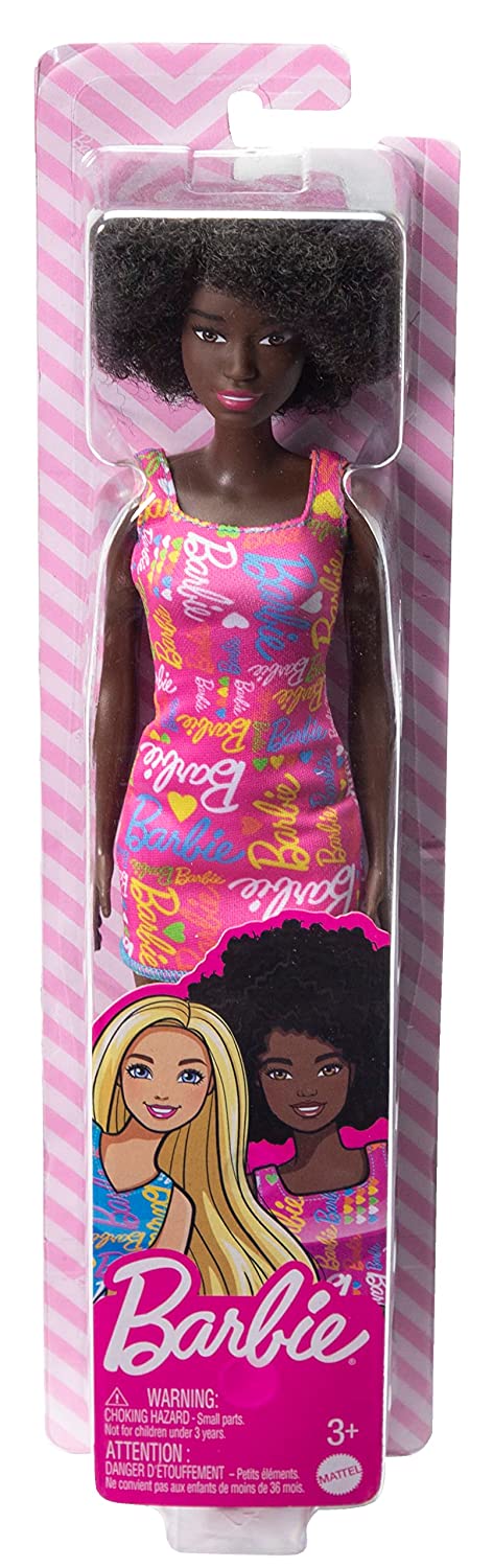 Barbie Dolls Wearing Logo Print Dresses - Pink | Barbie