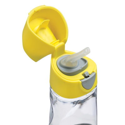 Tritan Straw Drink bottle- 450 ml: Lemon Sherbet - Yellow Grey | B.box by B.Box Baby Care
