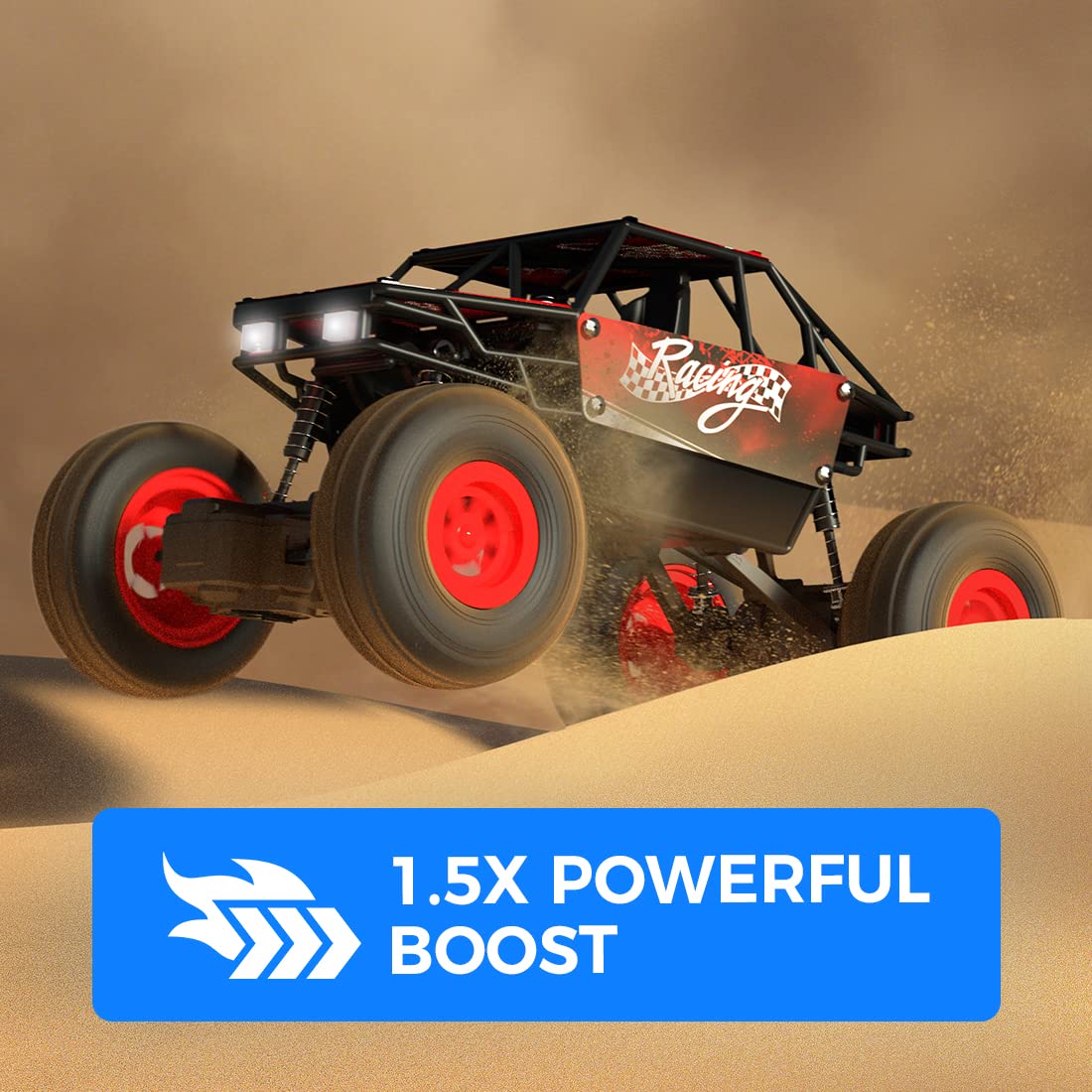 All Terrain Vehicle Remote Car with Nitro Boost-Fiery Red (1:20 Scale) | Mirana