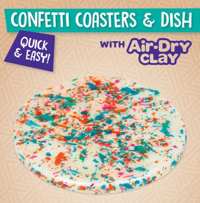 Craft Confetti Coasters & Dish - Craft Kit | Crayola